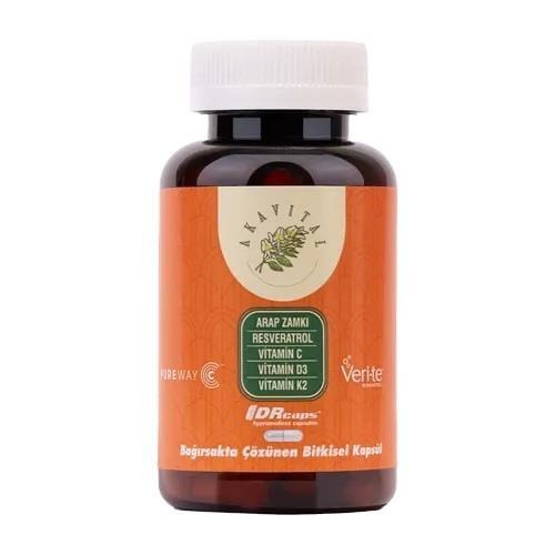 Akavital DRcaps: Acacia Gum, Resveratrol & Vitamin C D3 K2 Supplement - Enhanced Immune & Bone Health Support
