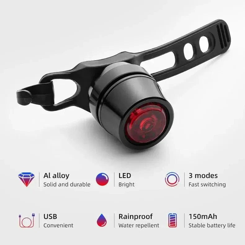 Cyclist's Beacon: USB Rechargeable Waterproof Light