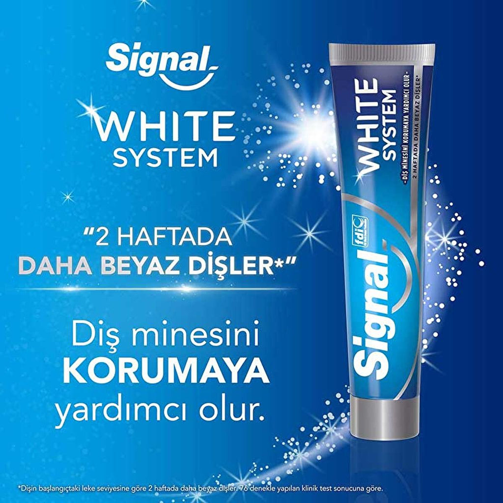 Signal White Now: 3X Whitening Toothpaste - Extra Fresh & Gold - Stain Removal, Fluoride Protection - Fresh Breath, Confident Smile
