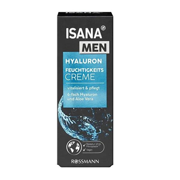 Isana Men Hydro Power Moisturizing Cream for Men - Hydrating Skincare with Guarana Extract & Hyaluronic Acid