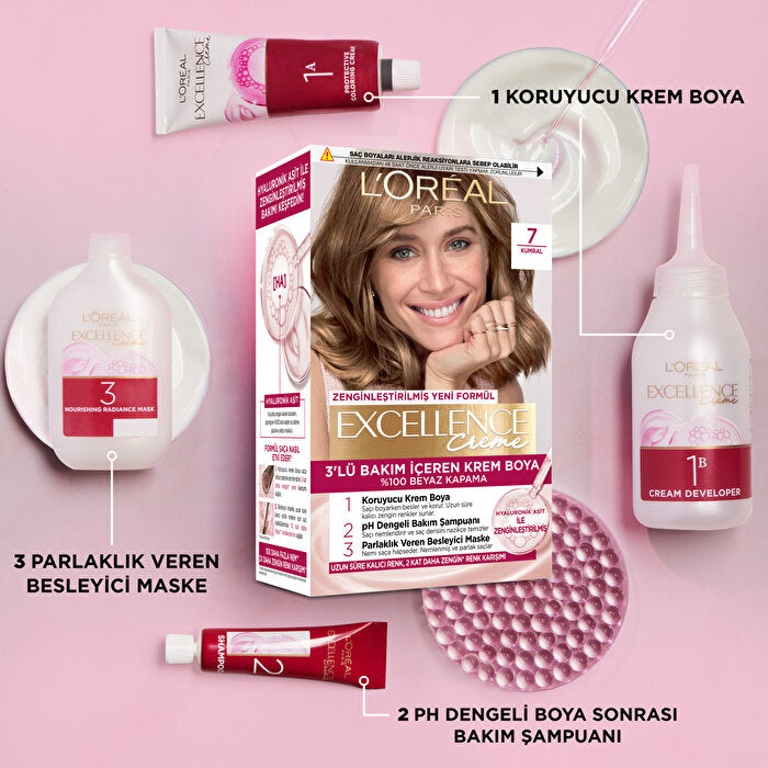 L'Oreal Paris Excellence Crème Hair Color Ash Blonde 9.1 - 100% Gray Coverage | Professional Care