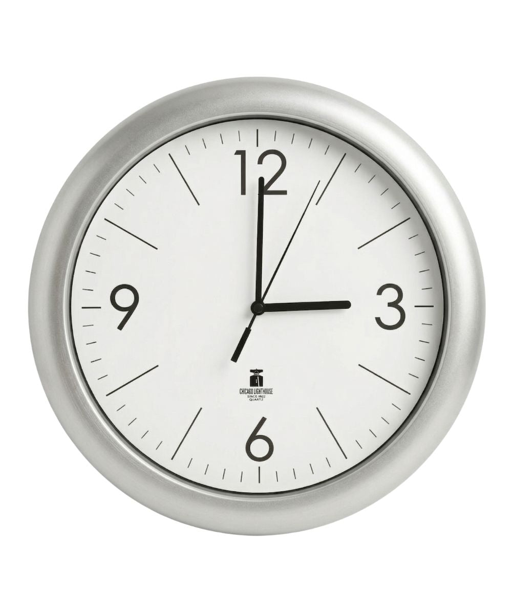 Chicago Lighthouse Designer Quartz Wall Clock – Modern 14” Minimalist Wall Clock – LampsUSA