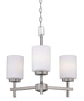 18"W 3-Light LED Chandelier Light Fixture Brushed Nickel Finish with Frosted Opal Glass Shades – LampsUSA