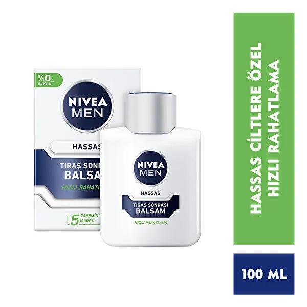 Nivea Men After Shave Balm for Sensitive Skin - Alcohol-Free, Soothing & Nourishing - 3.38 fl oz