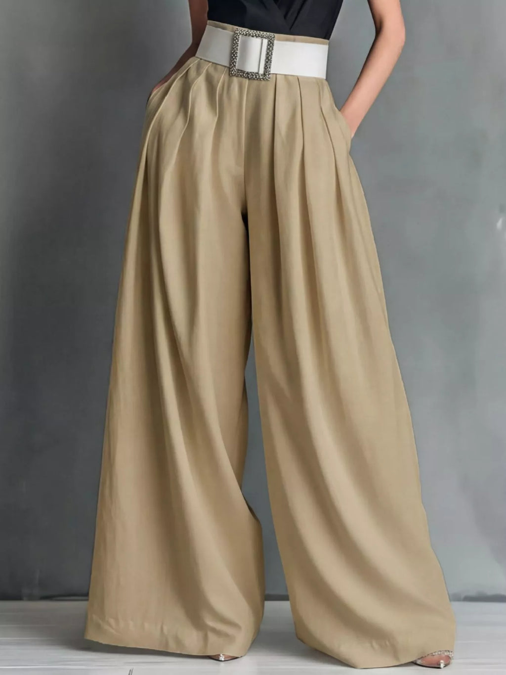 High-Waisted Wide-Leg Pants