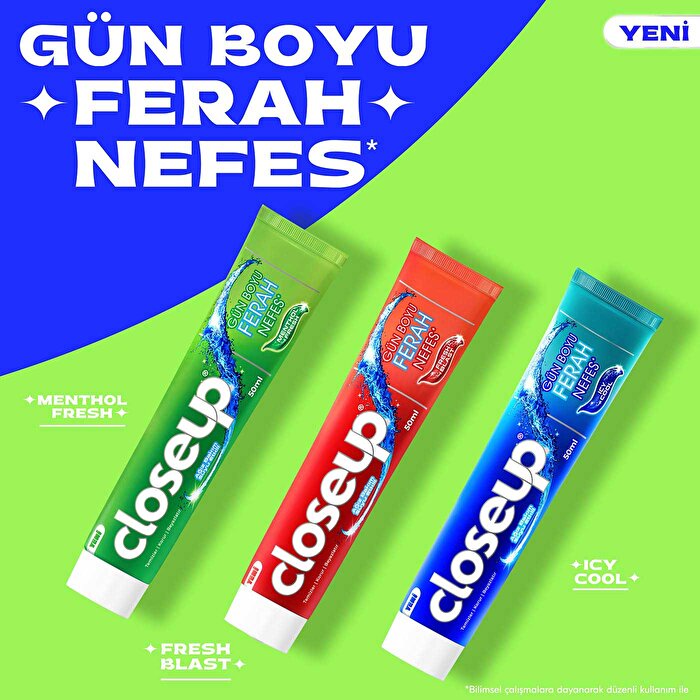 Closeup Toothpaste Menthol Fresh 50ml - Active Zinc Technology | Gel Formula