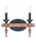 Glenwood 14"W 2-Light Aged Bronze and Distressed Oak Finish Bathroom Vanity Light Fixture – LampsUSA