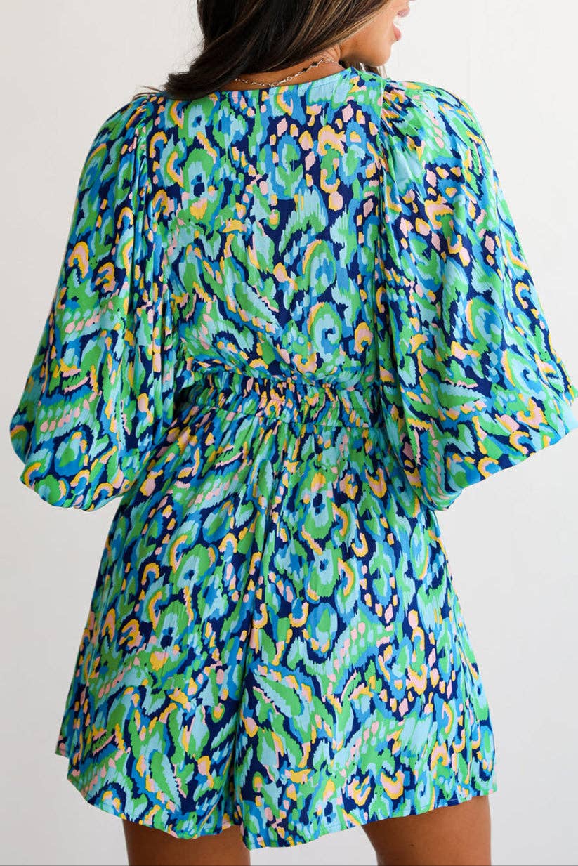 Pretty Little Patriot Pretty Little Patriot Blue & Green Malibu Romper — product category context