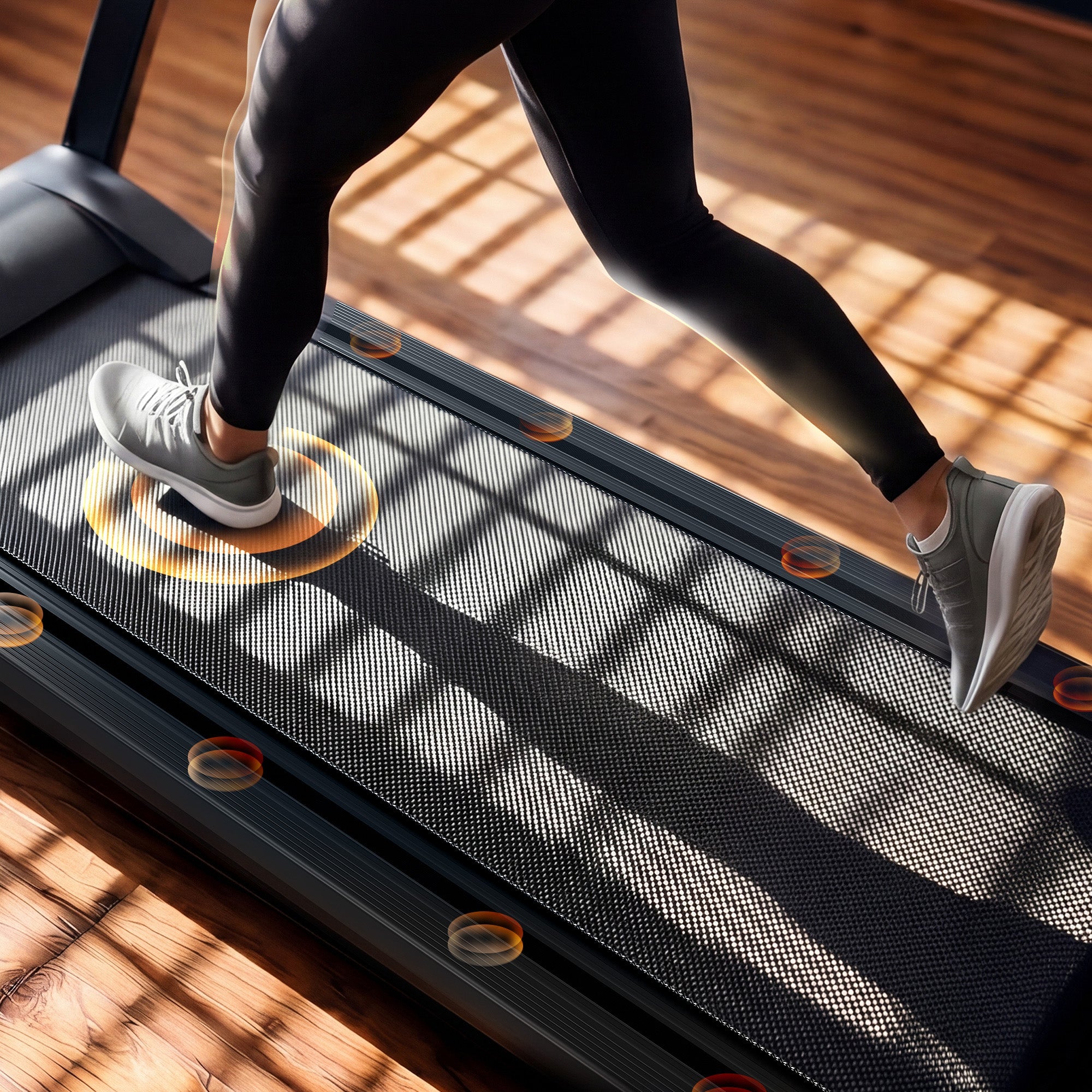 DeerRun All-New 2026 A1 Pro Move+ Smart Foldable Treadmill with 6% Incline & NFC | 350 lbs, 10 mph, Black – DeerRun®, view 11