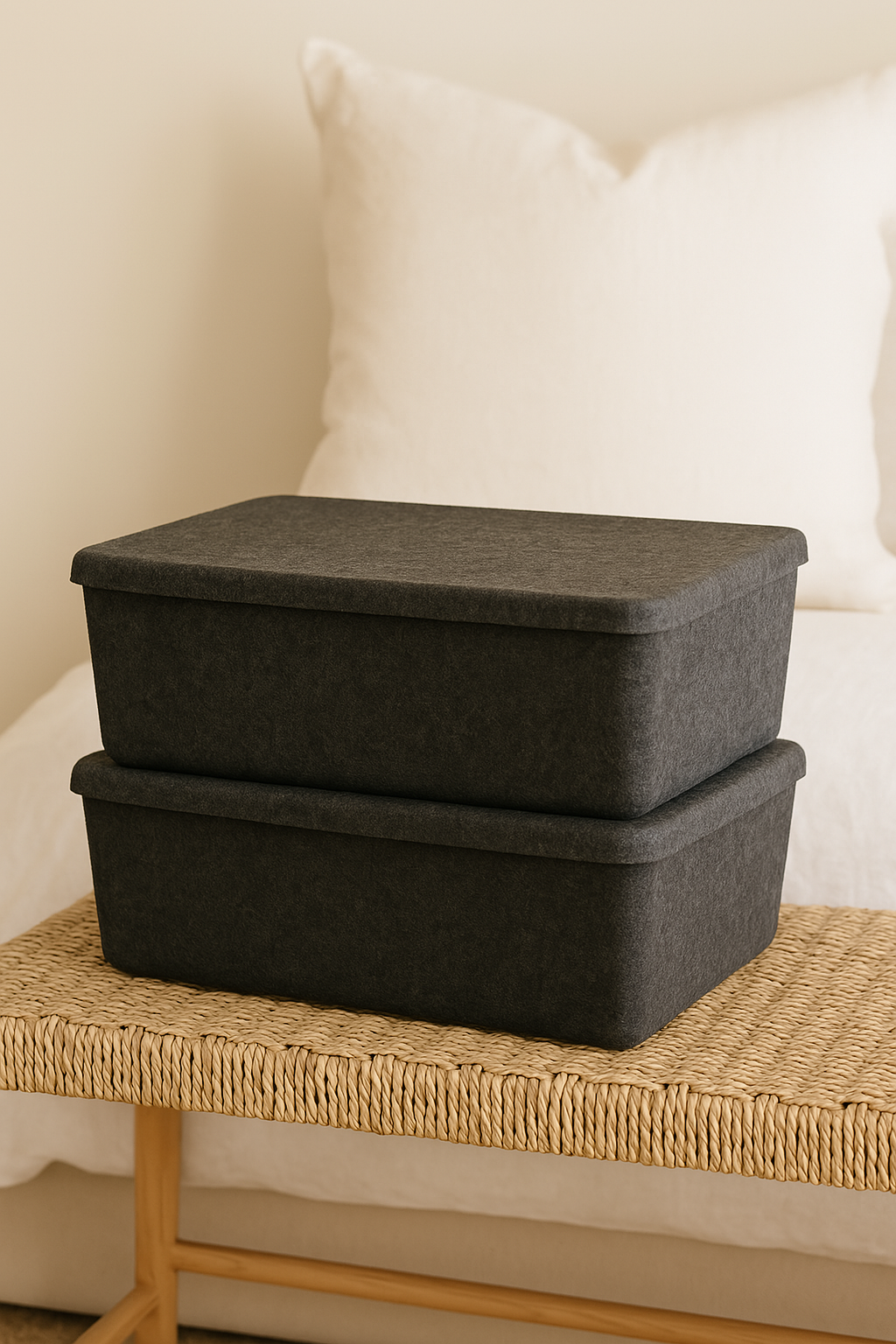 The Sculpted Bin - Large with Lid | Set of 3 – SortJoy, view 6