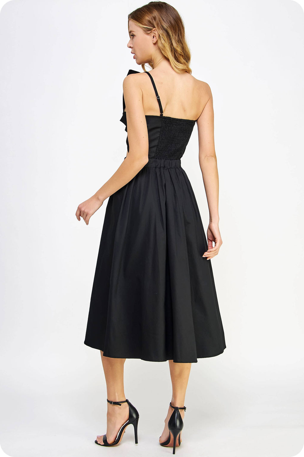 Black Knotted Bow Dress