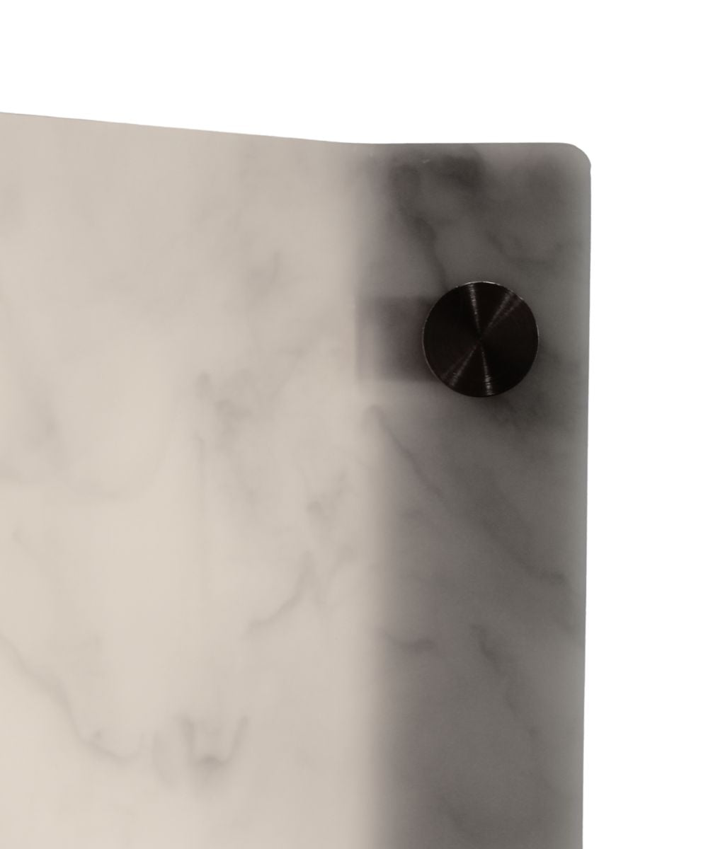 Pop Steady 15x15x9 Faux Marbled Alabaster Shallow Drum Square Lampshade – LampsUSA, view 8