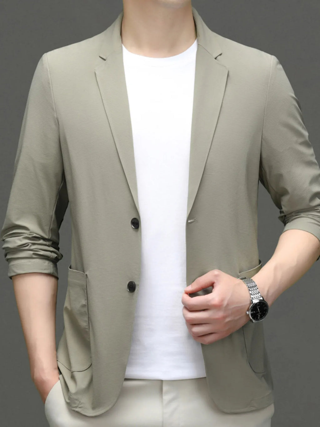 Men's Button Up Long Sleeve Blazer