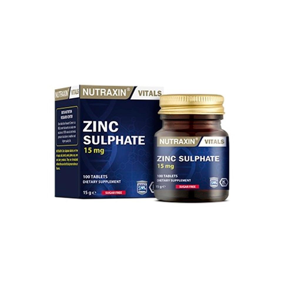 Nutraxin Zinc Sulphate 100 Tablets - Essential Mineral Support | 100 Tablets