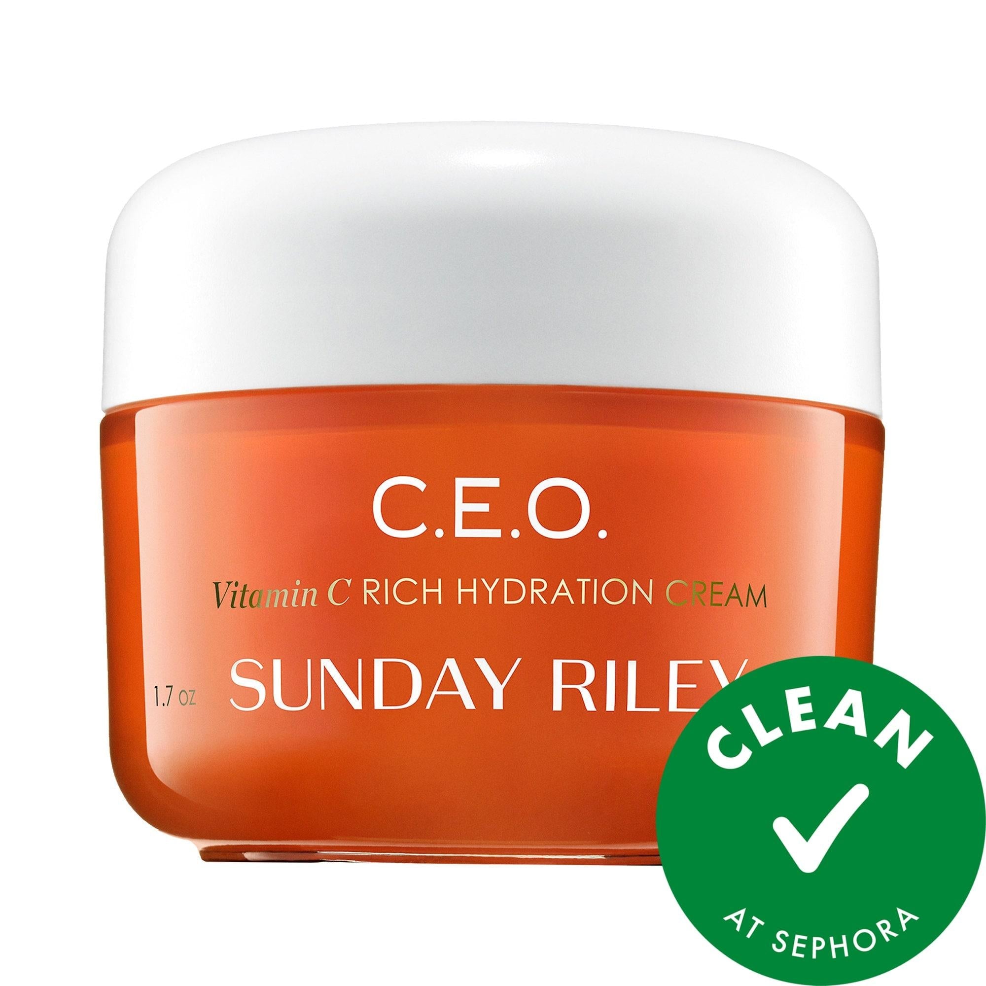 Sunday Riley C.E.O. Vitamin C Brightening Moisturizer: Hydrating Facial Cream for Anti-Aging, Uneven Skin Tone & Pollution Protection - Tetrahexyldecyl Ascorbate