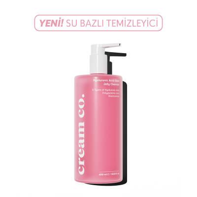 Cream Co. Hyaluronic Acid Glow Jelly Cleanser - Gentle, Moisturizing, Vegan Skincare for Sensitive Skin