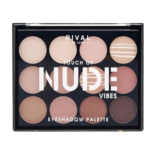 Rival de Loop: Touch of Nude Eyeshadow Palette - Blendable, Pigmented, Shimmer & Matte Nude Colors for Versatile Eye Makeup Looks