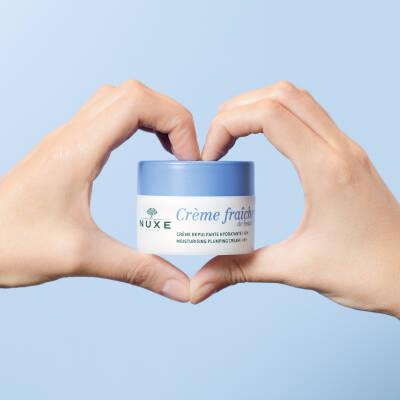 Nuxe Cr�me Fra”che: 48-Hour Hydrating Facial Moisturizer for Normal Skin | Botanical Plumping Cream with Sweet Almond Oil & Shea Butter