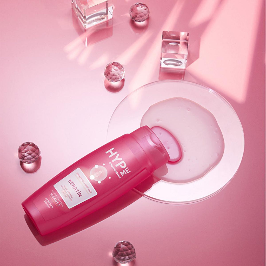 Hyp Me Sulfate-Free Shampoo with Keratin & Argan Oil - Nourishing, Repairing, and Shine Enhancement for Damaged Hair