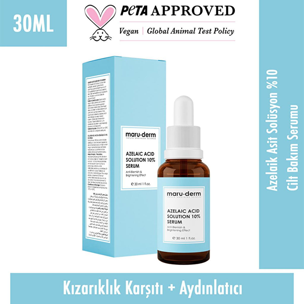 Maruderm Azelaic Acid 10% Brightening Dark Spot Treatment Serum - Ideal for Uneven Skin Tone | 1.01 fl. oz.