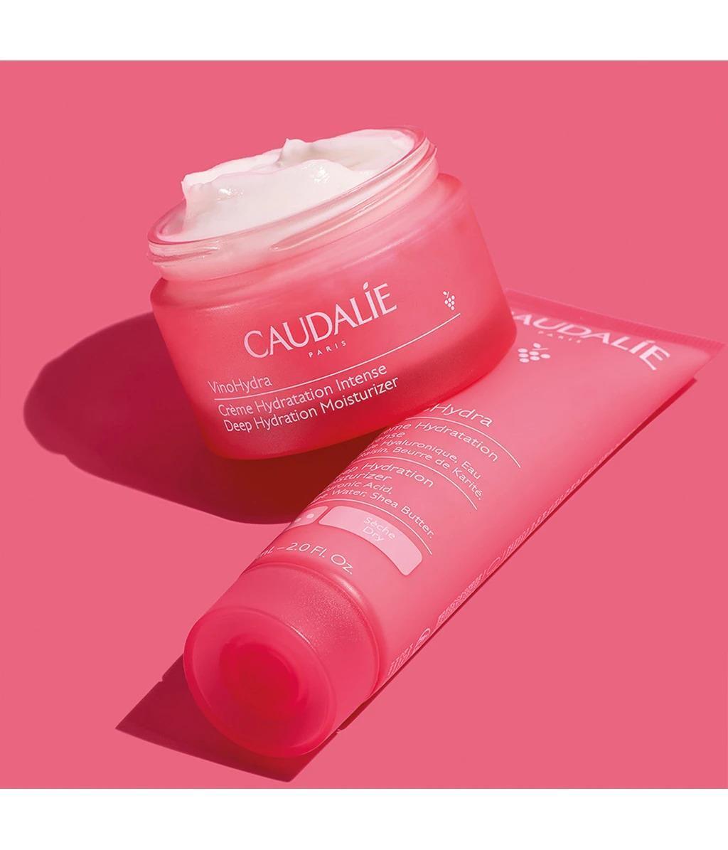 Caudalie VinoHydra Deep Hydration Facial Moisturizer - Intense Hydration for Dry & Sensitive Skin | Natural Face Cream with Hyaluronic Acid & Organic Shea Butter