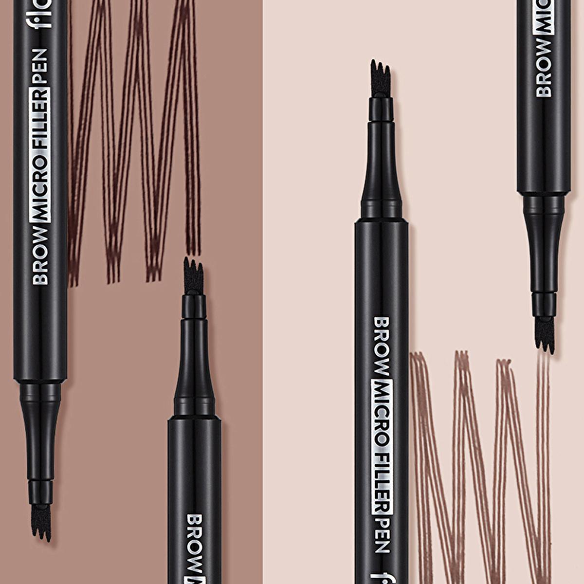 Flormar Brow Micro Filler Pen: Achieve Natural, Long-Lasting Fuller Eyebrows with Easy Application - Deep Brown