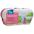 Flink & Sauber 3-Piece Ergonomic Cleaning Sponge Set for Ceramic, Non-Stick & Glass Surfaces