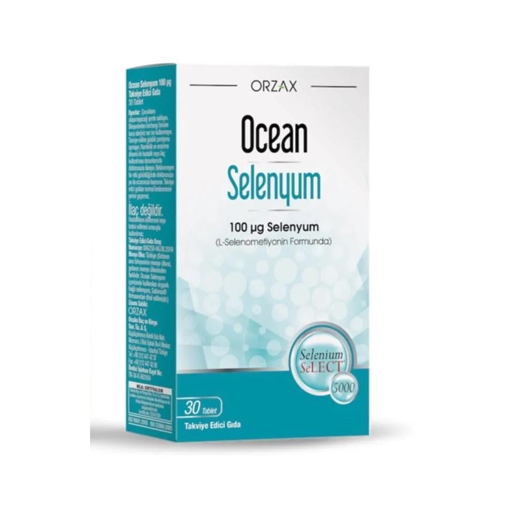 Ocean Selenyum Dietary Supplement - 200 mcg Selenium, 60 Tablets for Immune Support