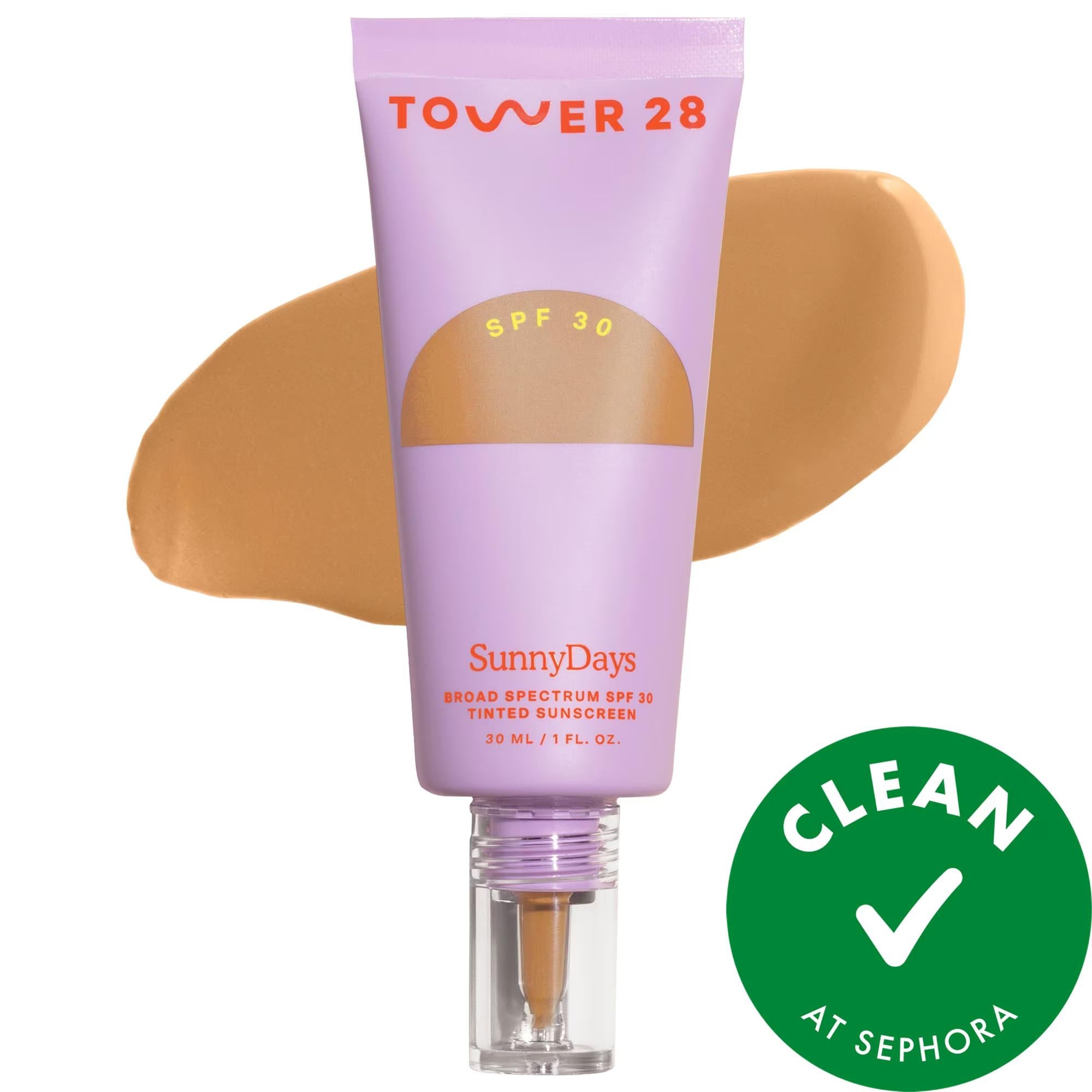 SunnyDays SPF 30 Tinted Sunscreen Foundation - Vegan, Gluten-Free, Cruelty-Free Makeup with Natural Finish