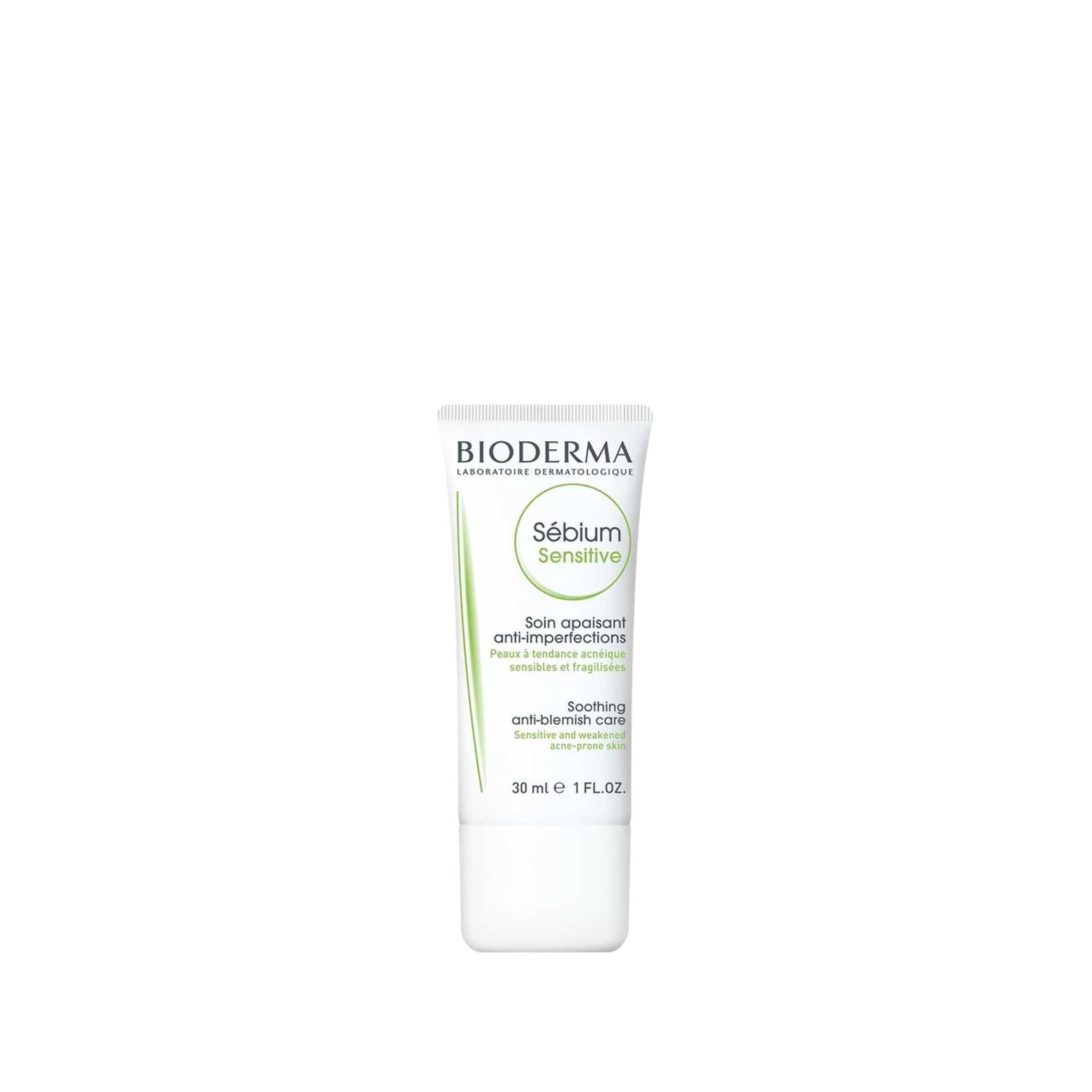 Bioderma Sebium Sensitive: Acne Treatment Moisturizer for Sensitive Skin - Hydrates, Reduces Redness, Fights Breakouts - 30ml
