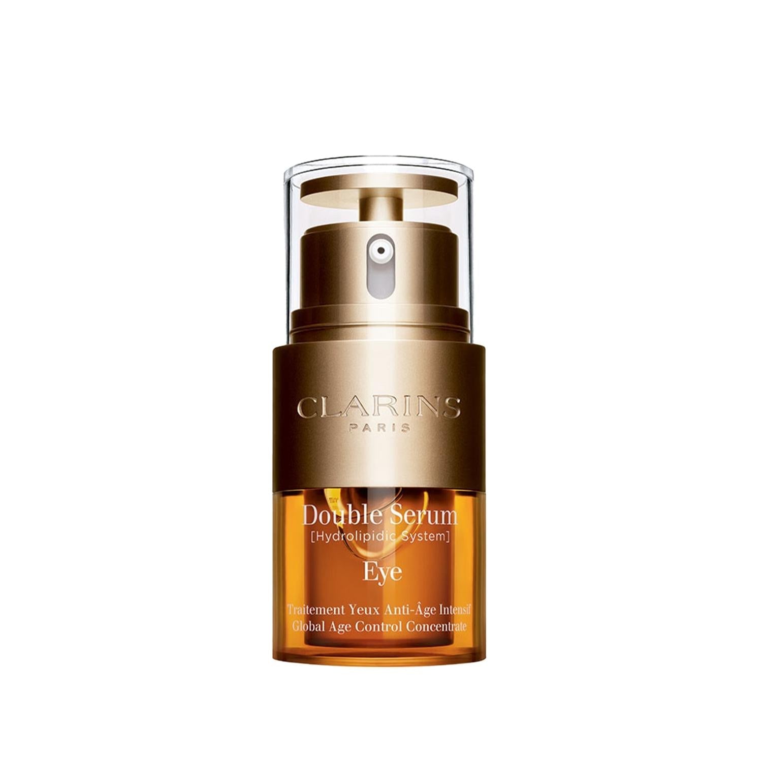 Clarins Double Serum Eye: Anti-Aging Eye Serum, Reduce Wrinkles & Dark Circles - Best Eye Serum 20ml
