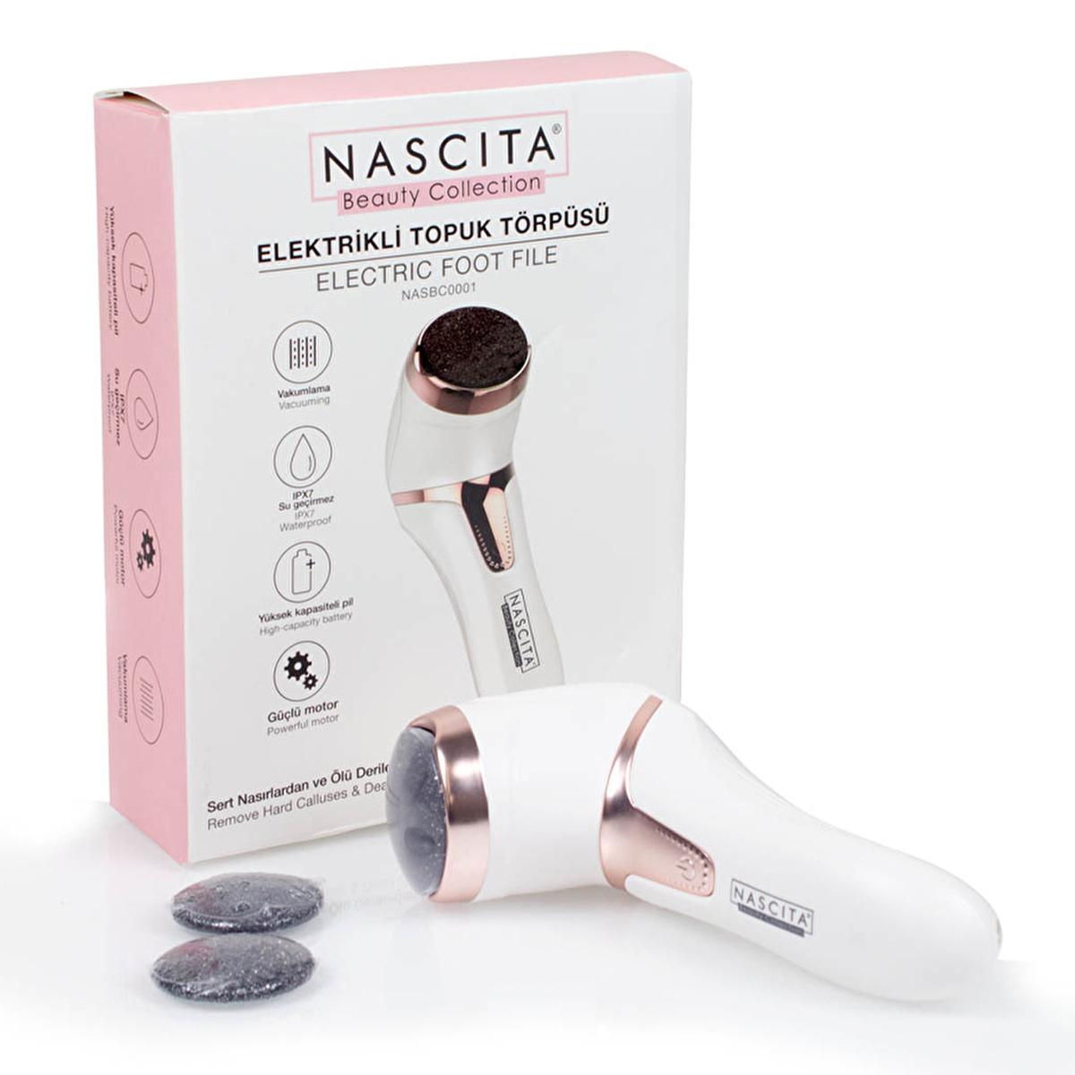 Nascita Electric Foot File - Cordless Portable Foot Care for Smooth Heels & Callus Removal
