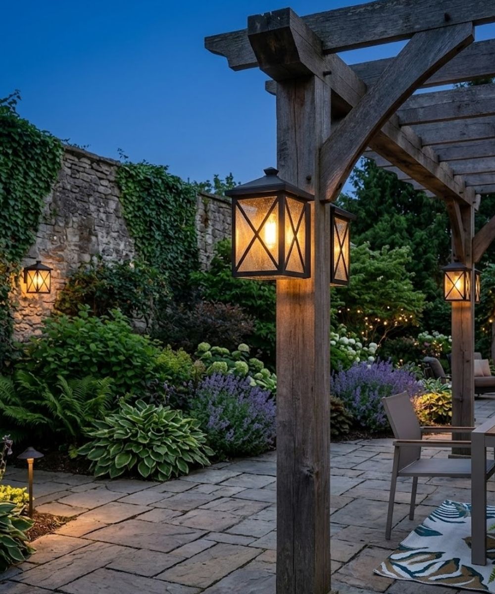 Leonis 10"High 1-Light Black Finish with Seeded Glass Shade Outdoor Wall Lantern – LampsUSA, view 4