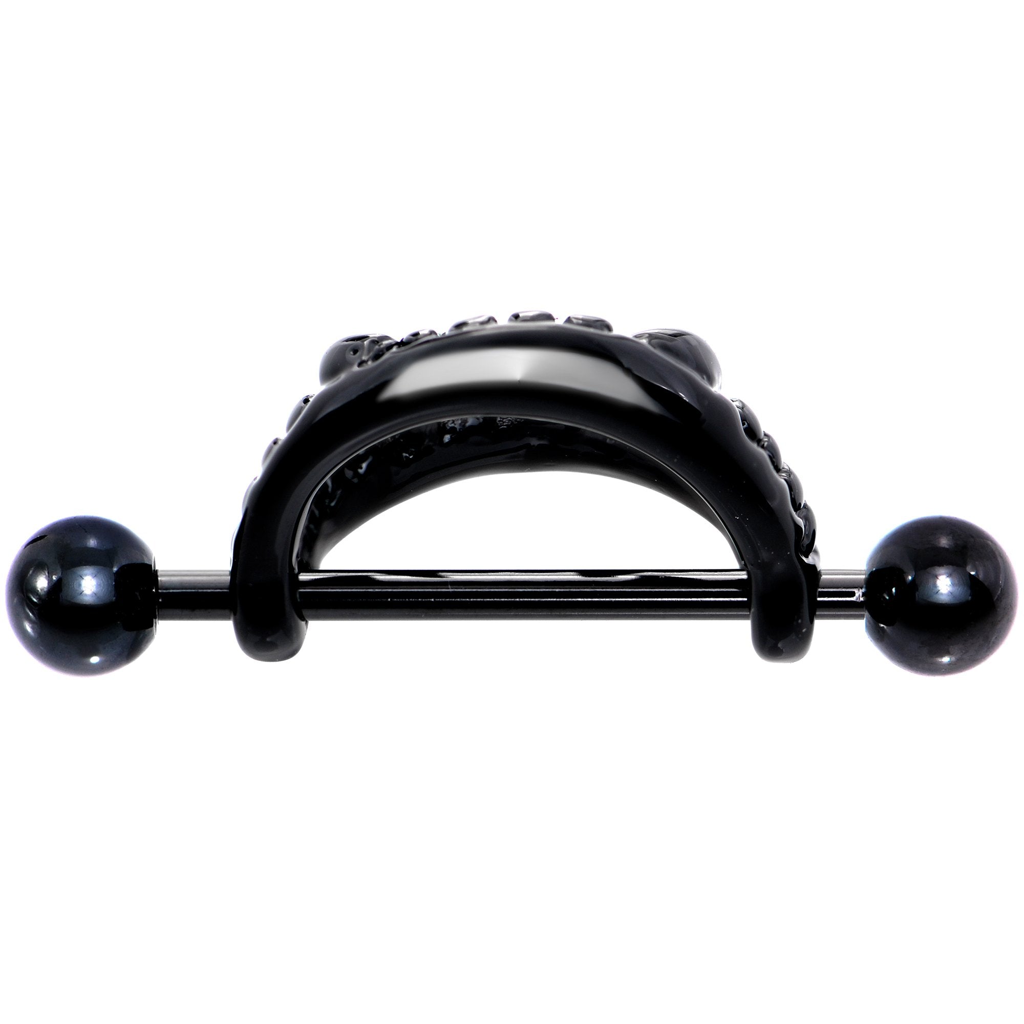 BodyCandy 14G 5/8 Black Fearsome Fangs Nipple Shield Set — lifestyle context