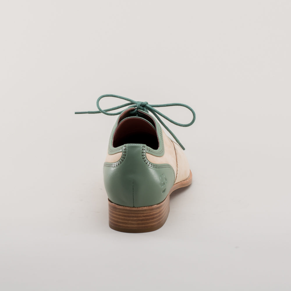 American Duchess Dandy Men's Vintage Cap Toe Oxfords (Sage/Buff) — alternate view