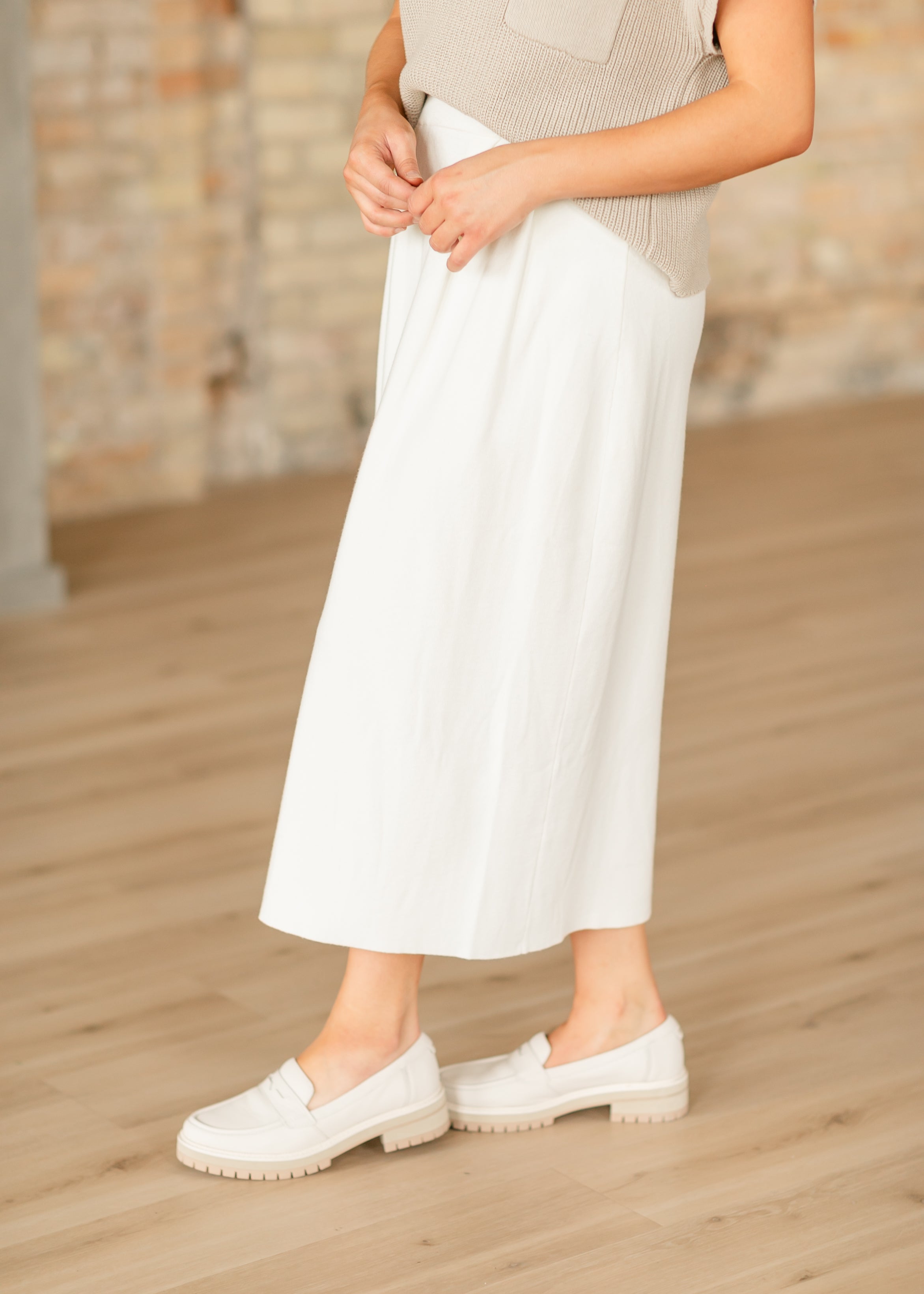 Inherit Co. Danya Knit Sweater Skirt - FINAL SALE — detail close-up