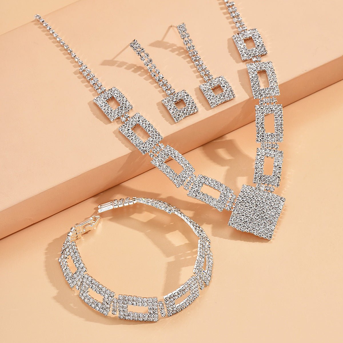 Mariam's Collection Dazzling 3-Piece Full Rhinestones Jewelry Set (MAC317) — product category context