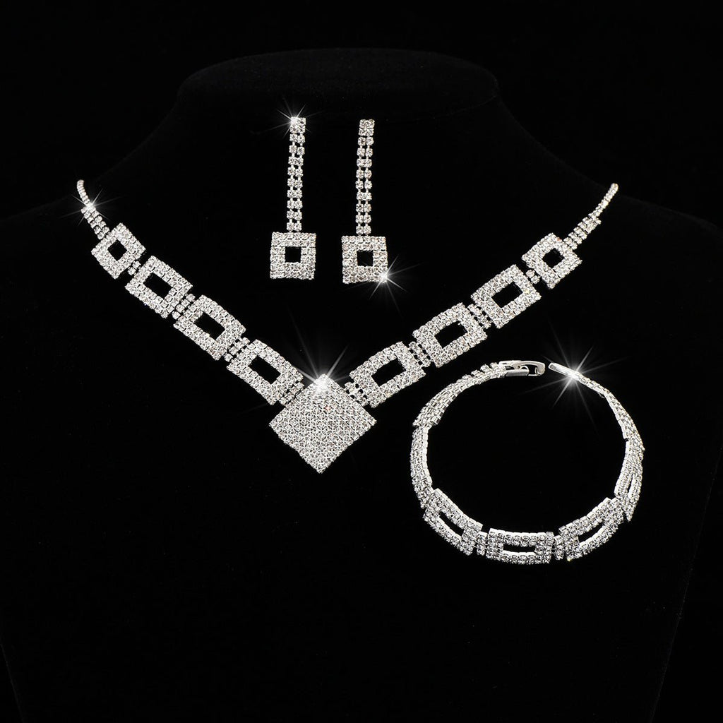 Mariam's Collection Dazzling 3-Piece Full Rhinestones Jewelry Set (MAC317) — detail shot 9