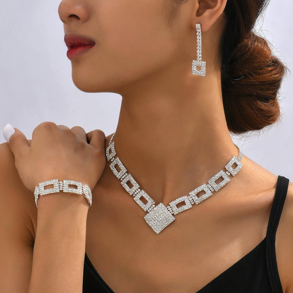Mariam's Collection Dazzling 3-Piece Full Rhinestones Jewelry Set (MAC317) — main product shot