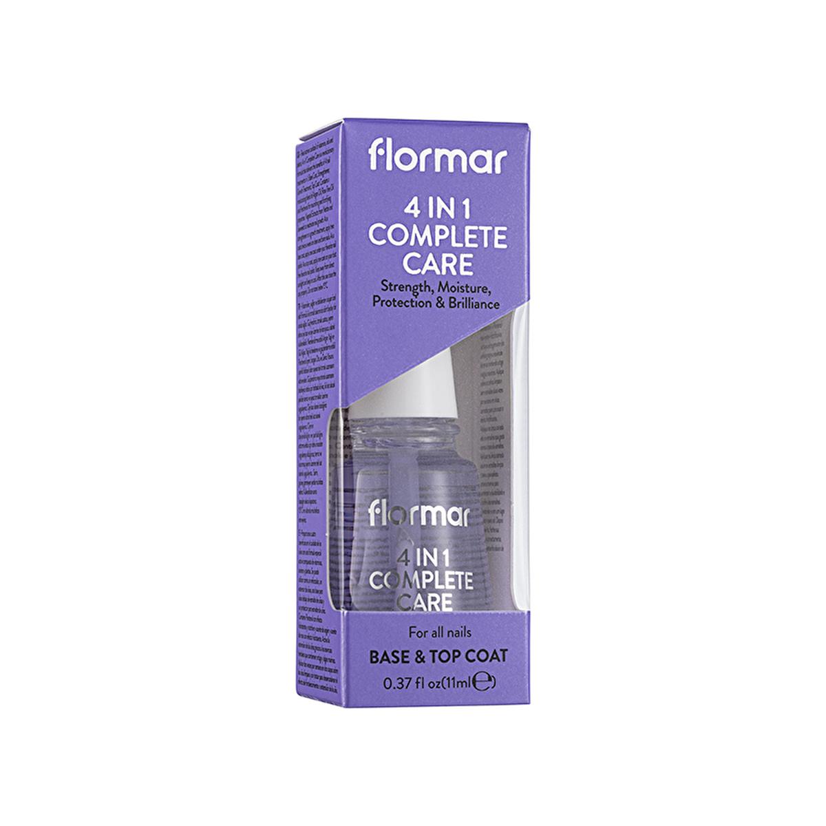 Flormar 4 In 1 Complete Care Nail Strengthener & Nourisher - 4-in-1 Nail Care, Shiny Finish, Nourishing Formula