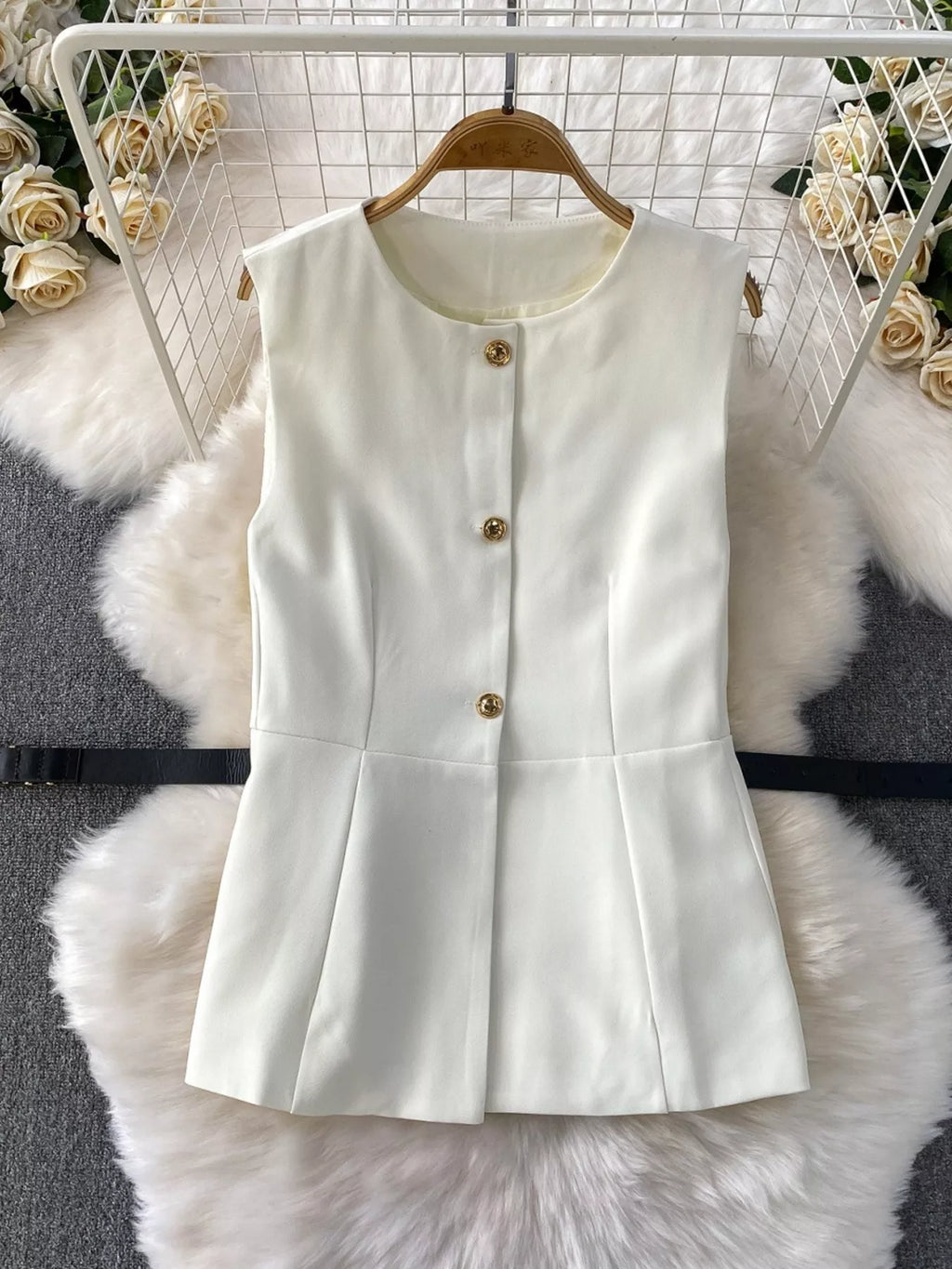 Sleeveless Top and Wide-Leg Pants Set