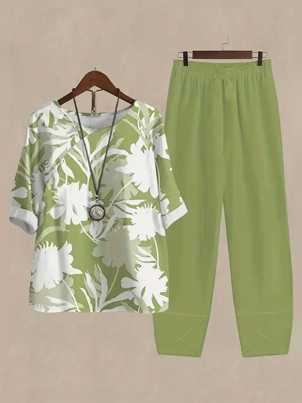 Printed Half Sleeve Top and Pants Set