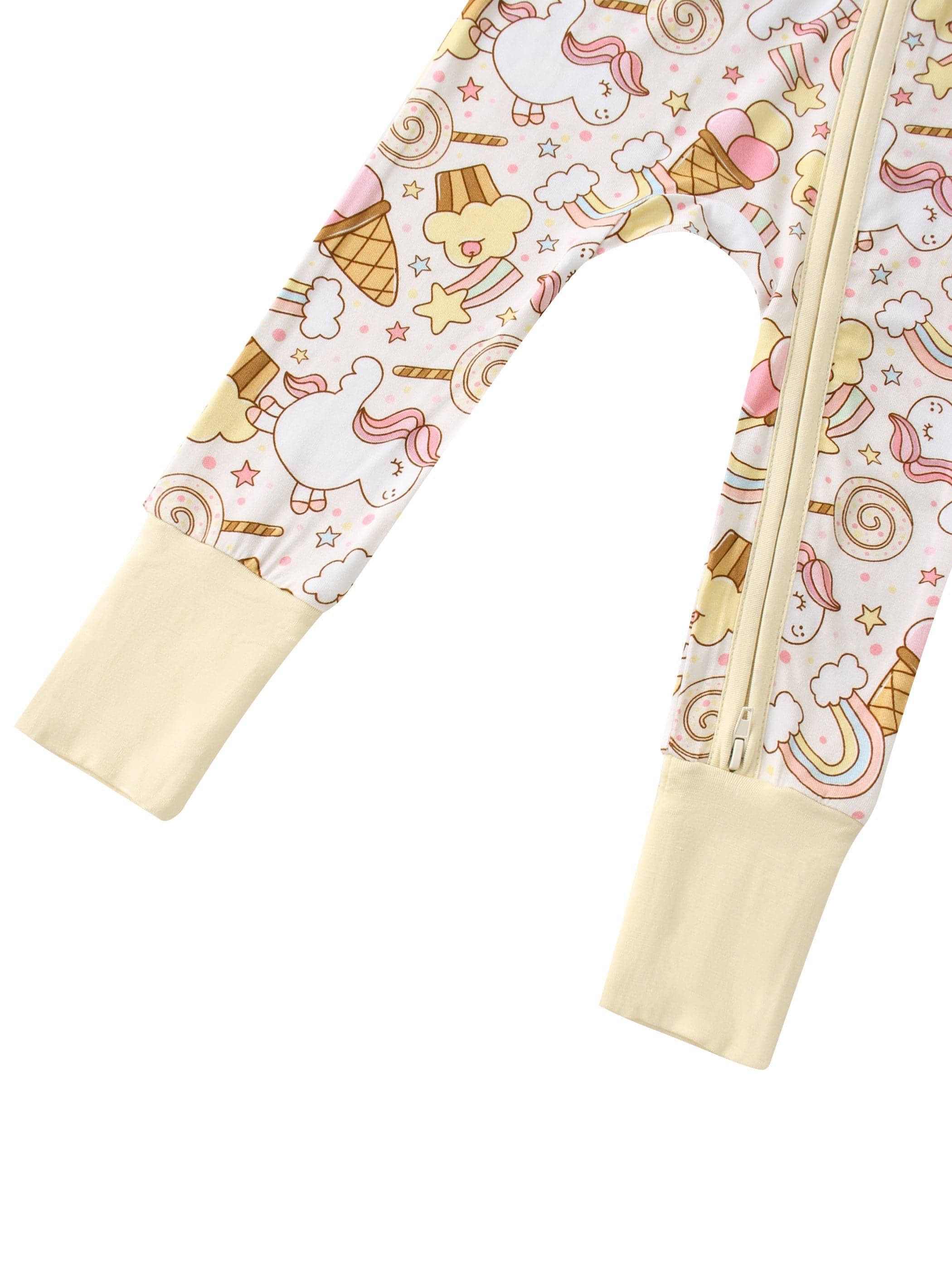 Charlies Project Kids Posh TOT Sweet Treats Bamboo Baby Convertible Zippy Romper — in-use photo