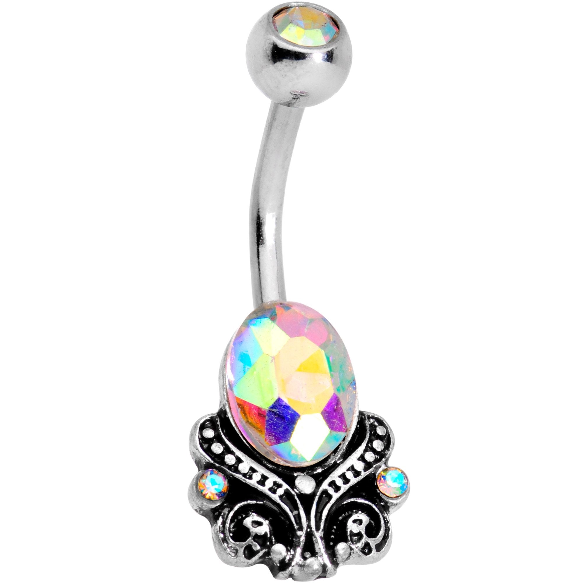 BodyCandy Aurora Gem Decked Out Deco Belly Ring — main product shot