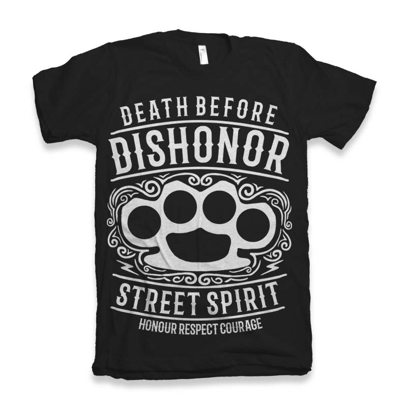 Spun Bamboo Death Before Men's Bamboo Viscose/Organic Cotton Short Sleeve Graphic T-Shirt — detail close-up