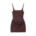 Sleeveless Bodycon Tie-Up Short Dress Cross