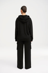 Demi Oversized Cargo Pocket Hoodie - Black Clothing Veiled 
