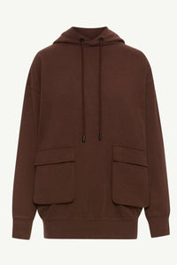 Demi Oversized Cargo Pocket Hoodie - Brown Clothing Veiled 