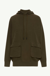 Demi Oversized Cargo Pocket Hoodie - Khaki Green Clothing Veiled 