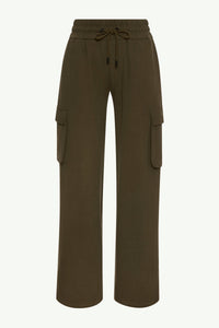 Demi Wide Leg Cargo Pocket Pants - Khaki Green Clothing Veiled 